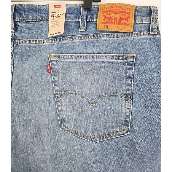 Levi’s 541 ~Men's 50×32~ Blue Denim Athletic Taper Jeans Stretch NWT. - Picture 14 of 16